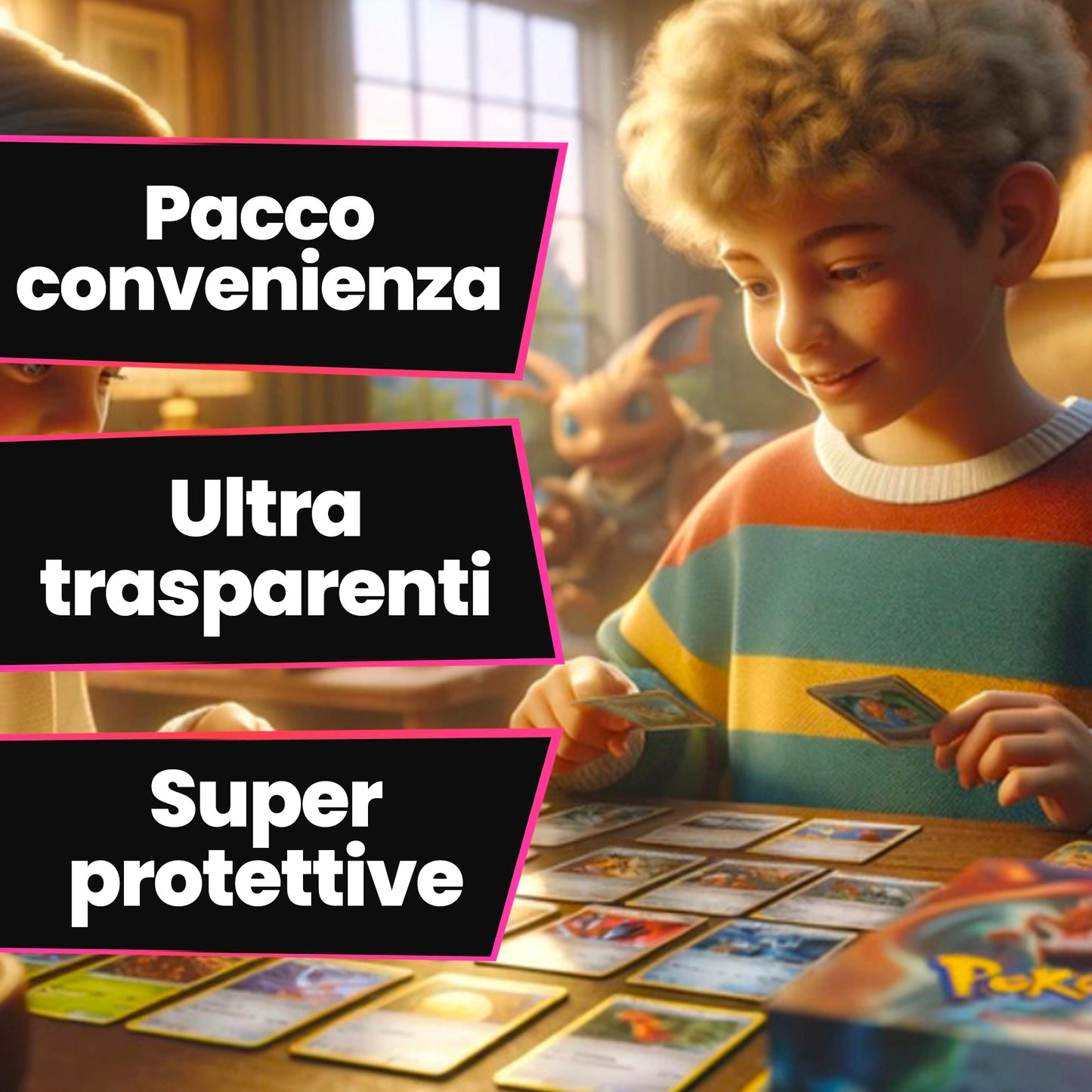 TCG Rocket Penny Sleeves 1000 Pezzi – Bustine Protettive per Carte Pokemon, Yu-Gi-Oh!, Magic MTG – Sleeves Trasparenti Standard per TCG e Collezionisti