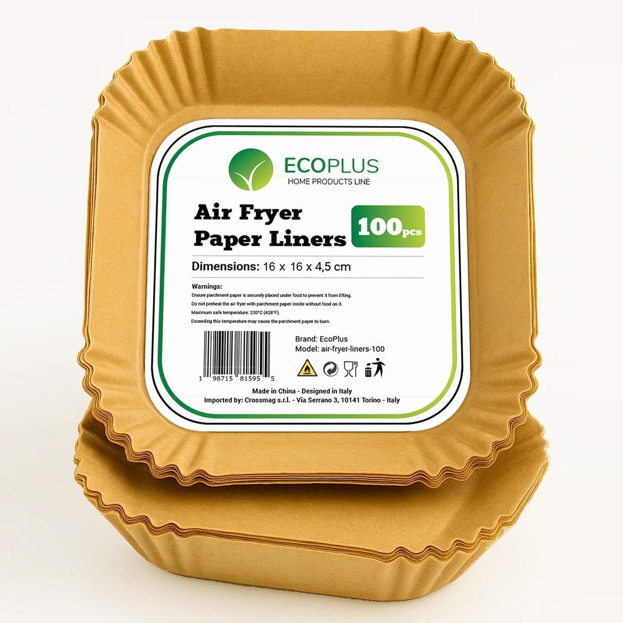 Carta Forno quadrata per friggitrice ad aria 20cm INGROSSO Cucina Fornitura Ristoranti Pasticcerie Bar