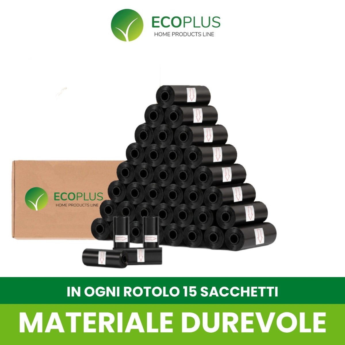 Sacchetti Ecoplus Neri per Escrementi Cani sacchetti – Formato Risparmio
