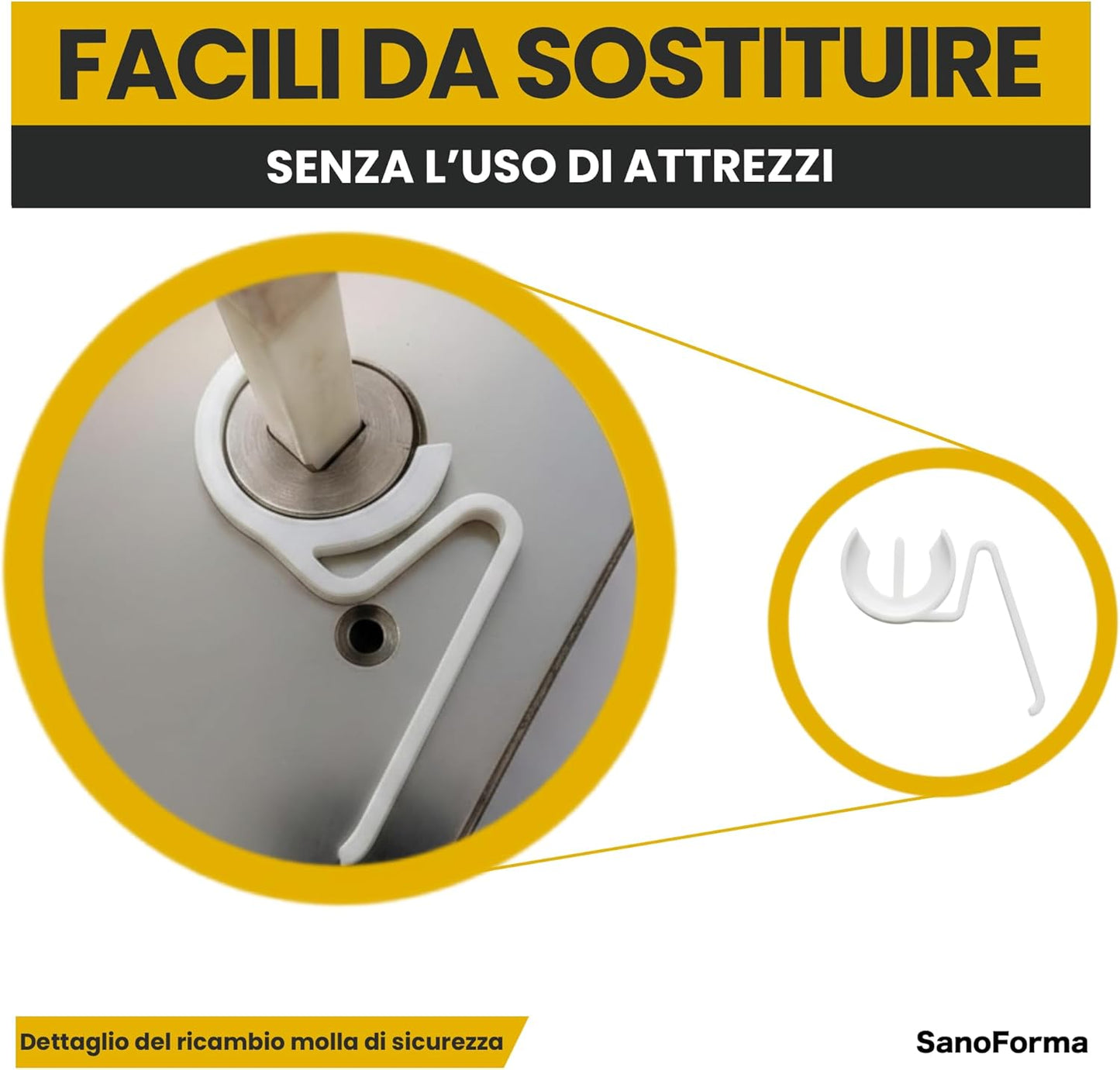 Ricambio Molla di Sicurezza Compatibile con Azionamento Geberit 81658091 e 816580931 – Set da 1 pezzo – Componente Affidabile, Lunga Durata e Montaggio Semplificato