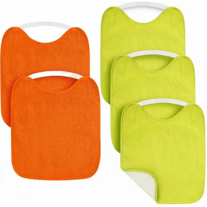 Bavaglini asilo Impermeabili in Cotone con Elastico – Confezione da 5 pezzi - Accessori Neonati