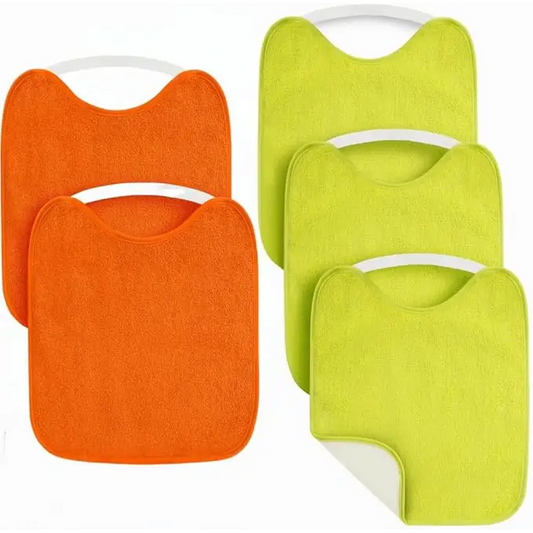 Bavaglini asilo Impermeabili in Cotone con Elastico – Confezione da 5 pezzi - Accessori Neonati