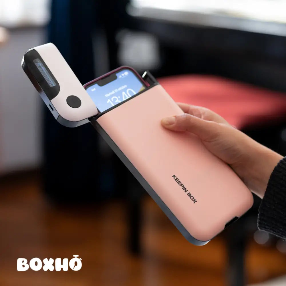 Boxho Custodia Anti-Distrazione con Timer Scatola Detox per Smartphone - Rosa - Accessori Persona
