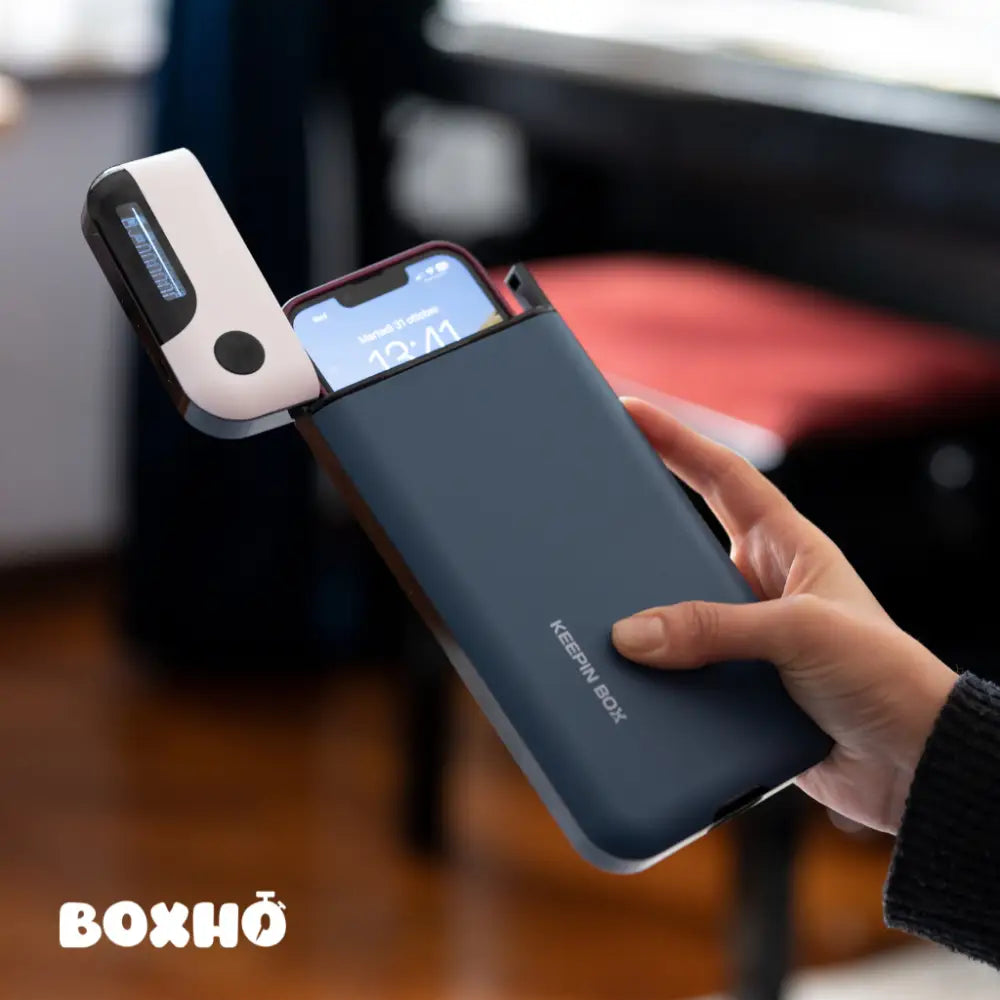Boxho Custodia Anti-Distrazione con Timer Scatola Detox per Smartphone - Blu - Accessori Persona