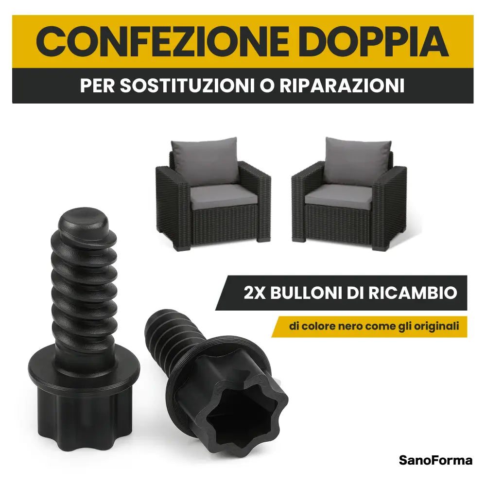 Bullone di Ricambio per Mobili da Giardino Compatibile Keter Allibert - Accessori Giardino