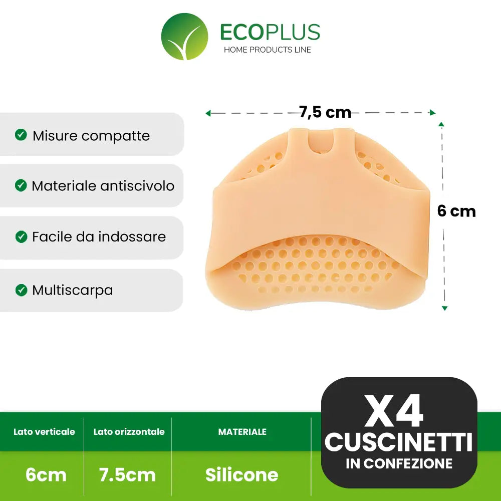 Cuscinetti Metatarsali in Silicone – Plantari Antidolorifici con Separatore Dita - Accessori Persona