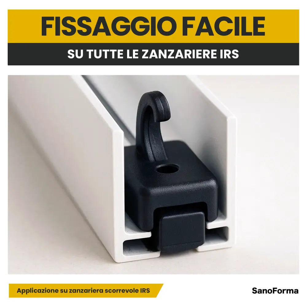 Gancio Antinfortunistico per Zanzariere IRS Set 2 Pezzi Compatibili e Resistenti - Accessori Casa
