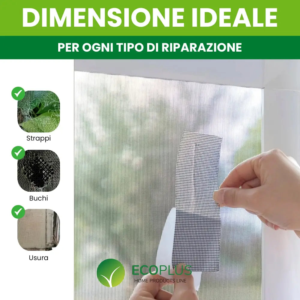 Nastro Ripara Zanzariere Adesivo in Fibra di Vetro per Riparazioni Immediate - Accessori Casa