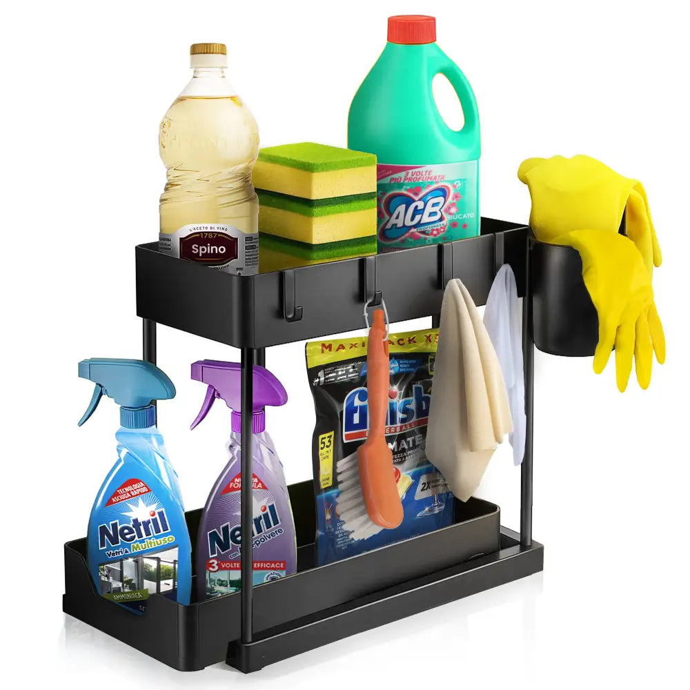Organizer Sottolavello Scaffale Cucina e Bagno Regolabile Salvaspazio - Accessori Salvaspazio
