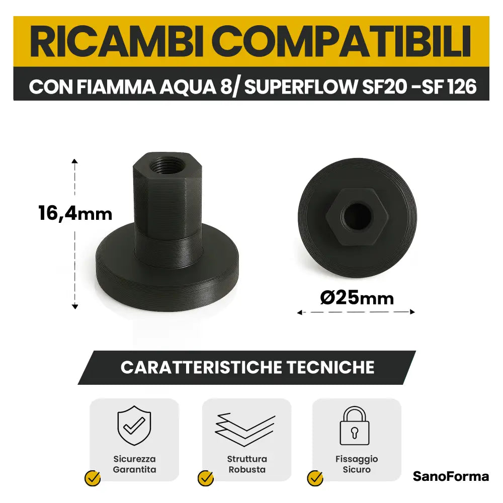 Piattelli Pompa Fiamma Aqua 8 Set 3 Pezzi Compatibili per Pompa Acqua - Ricambi