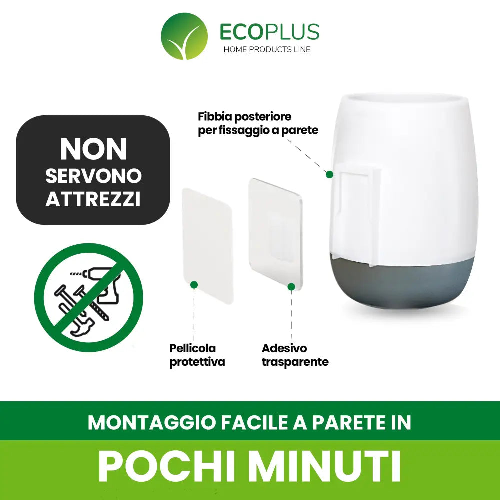 Scopino WC in Silicone Bianco Spazzola Igienica Antigoccia e Antibatterica - Accessori Bagno