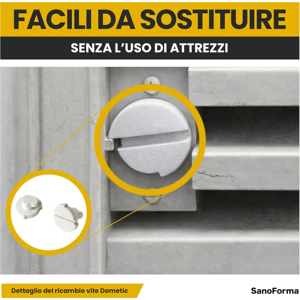 Set 2 Viti di Ricambio per Griglia Ventilazione Frigorifero Dometic Camper e Caravan – Compatibili con L100 L200 L300