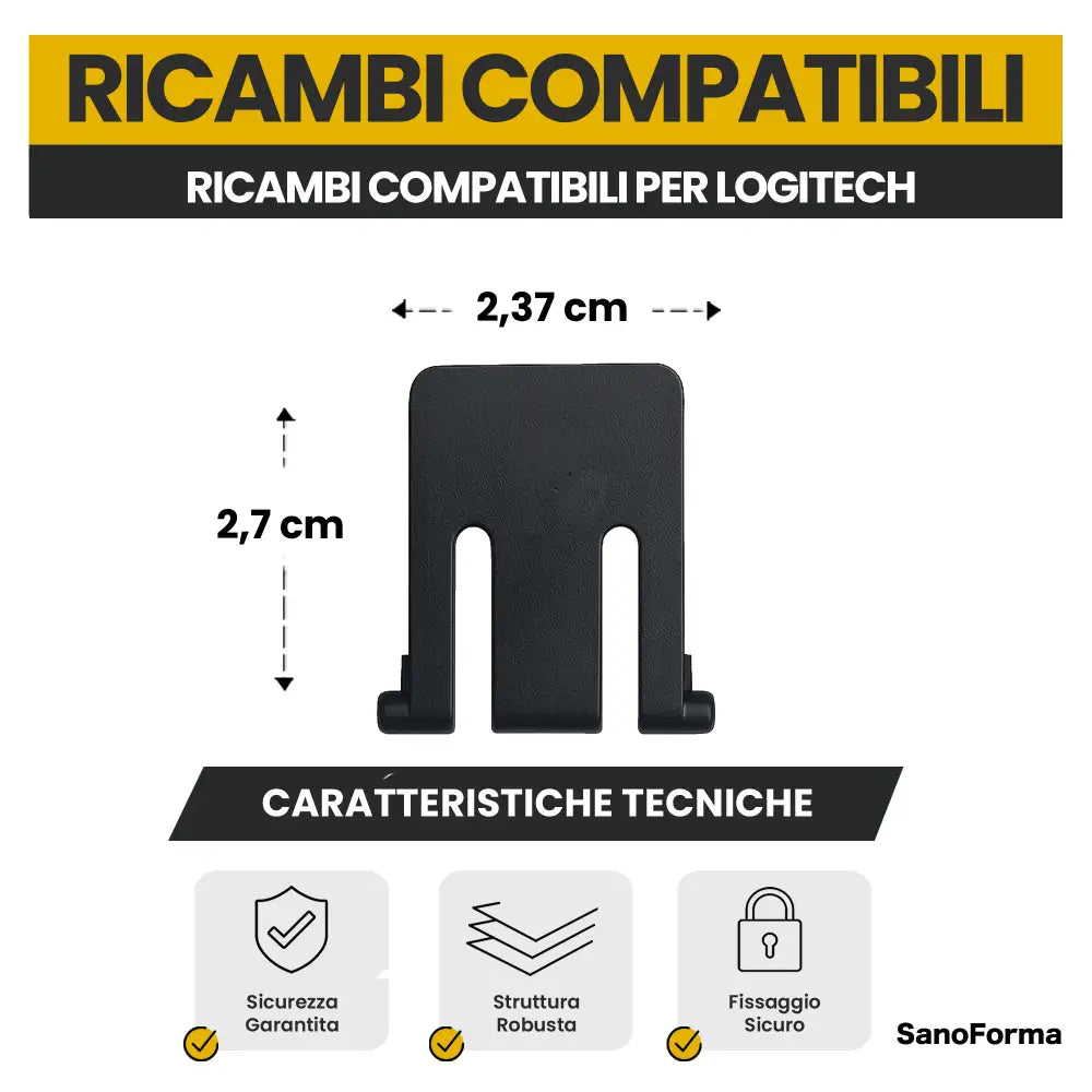 Supporti di Ricambio per Tastiera Logitech – Compatibili con Logitech Wireless K270 K260 K200 K275 MK270 MK260 MK200