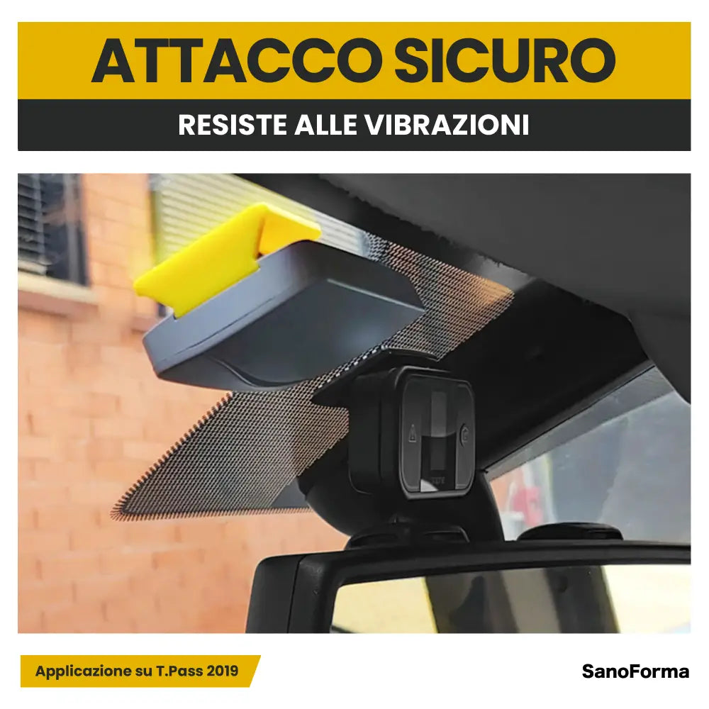 Supporto Universale per T.pass per auto 2 Pezzi Clip di supporto Giallo - Accessori Auto