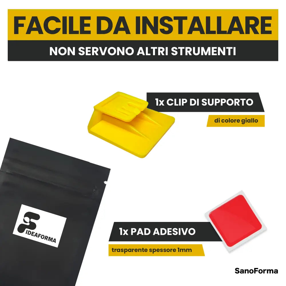 Supporto Universale per T.pass per auto 2 Pezzi Clip di supporto Giallo - Accessori Auto