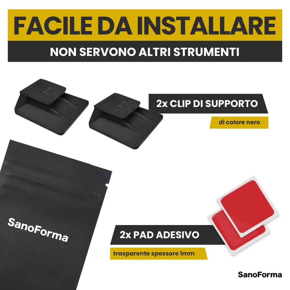 Supporto Universale per T.pass per auto 2 Pezzi Clip di supporto Nero - Accessori Auto