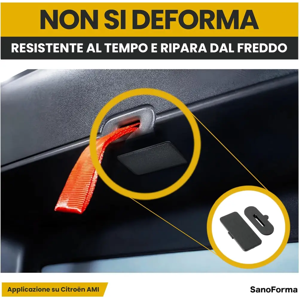 Tappi Paraspifferi Portiera Invernali Compatibili con Citroën Ami Opel E-Rocks e Fiat Topolino – Set per 2 Portiere (4