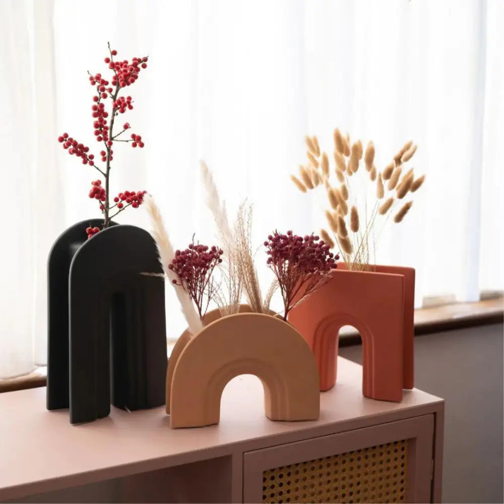 Yogiris Dodeca Vaso in Ceramica Design Geometrico Minimal Arredo Moderno Japandi - Accessori Persona